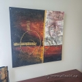 Red, White, and Black Canvas Art Print
